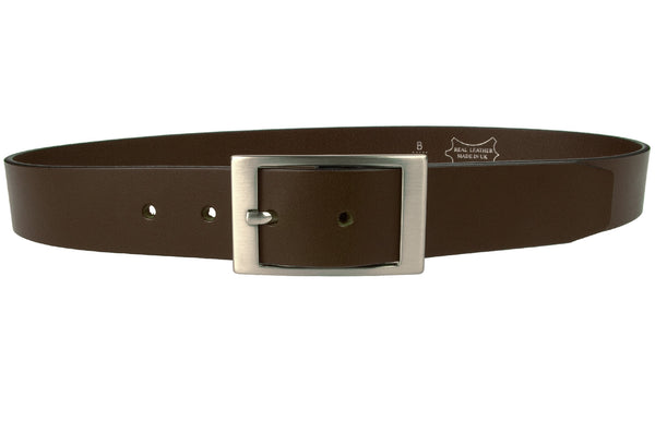 Dark Brown Leather Belt 3.5cm Wide