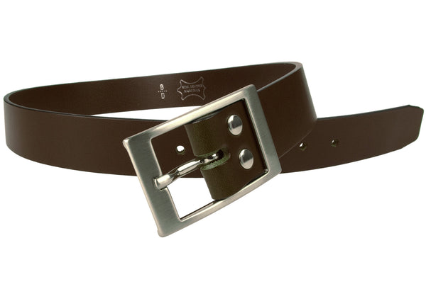 Dark Brown Leather Belt 3.5cm Wide