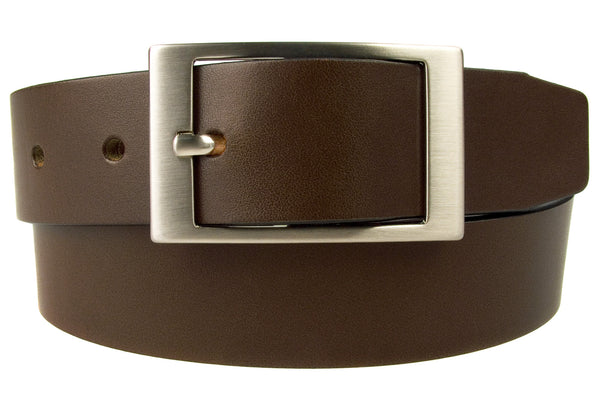 Dark Brown Leather Belt 3.5cm Wide