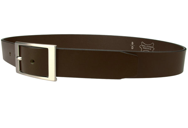 Dark Brown Leather Belt 3.5cm Wide