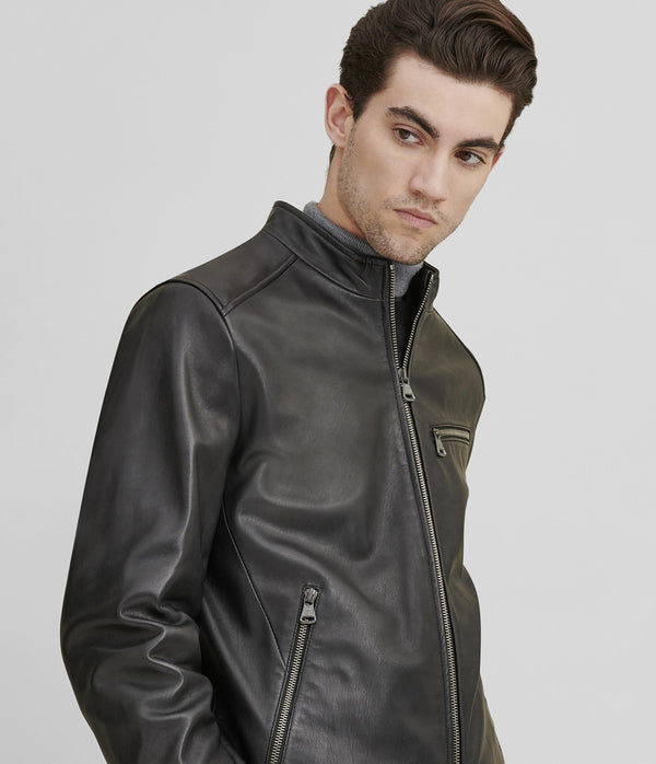 Leather Jacket With Zipper Pockets