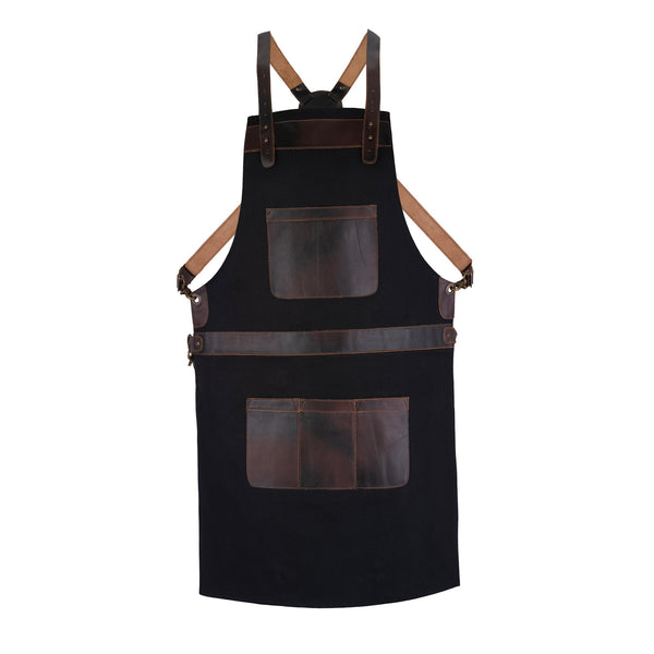 The Wiltshire Black Canvas Crossbody Apron