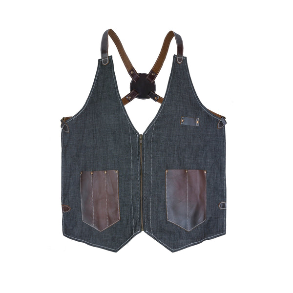 Buckinghamshire Black Denim Premium quality Barber Vest