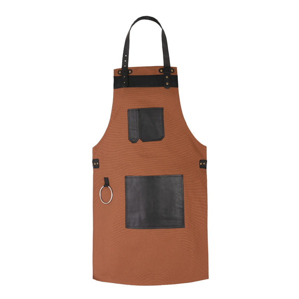 The Cumbria Top Grain Brown Canvas Apron