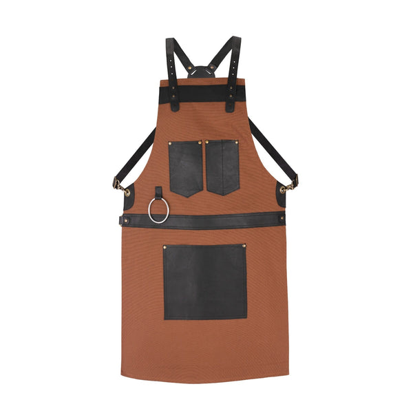 The West Midlands Brown Canvas Crossbody BBQ Apron