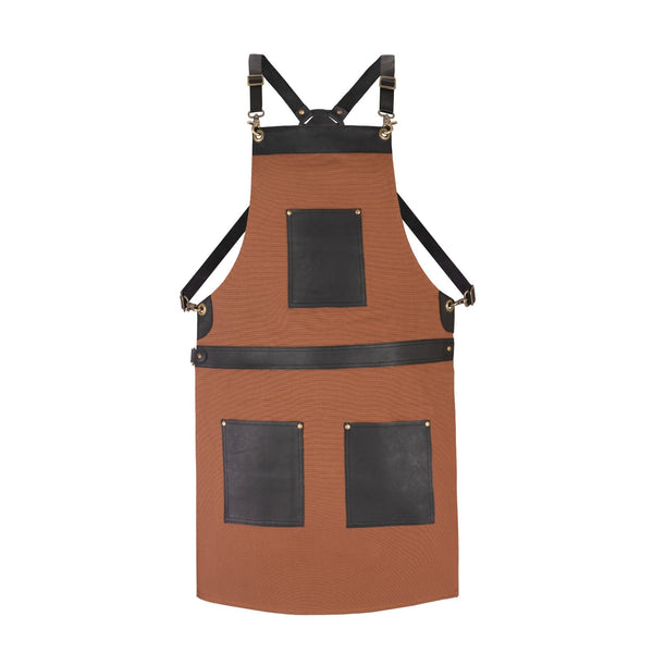 The Suffolk Brown Canvas Crossbody Cooking Apron