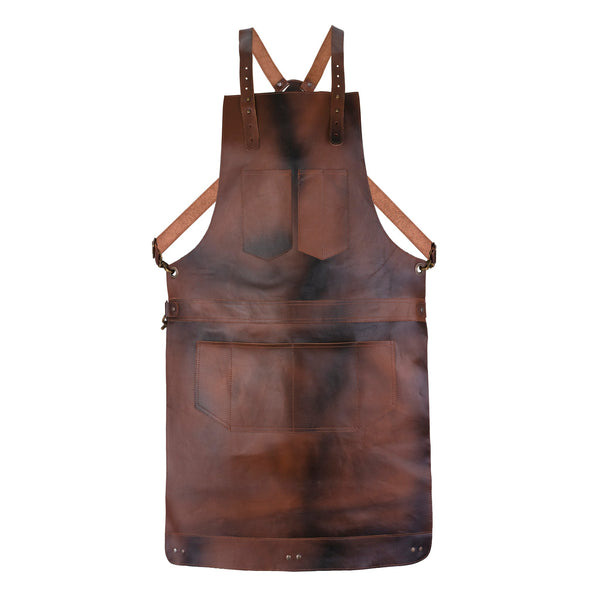 The Surrey Cognac Brown Full Grain Leather Crossbody Apron