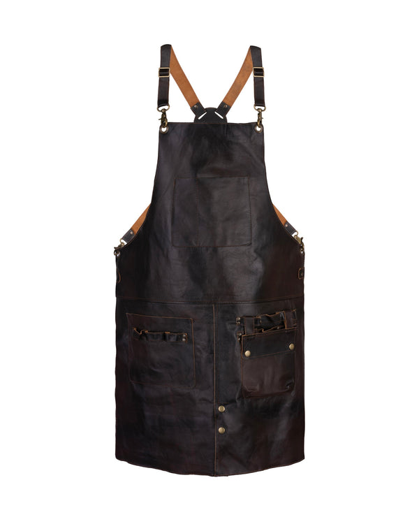 The Cambridgeshire Full Grain Leather Crossback Working Apron