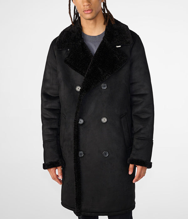 Faux Shearling Car Coat