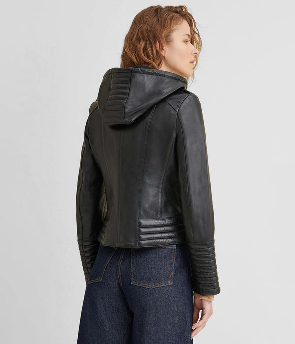 Callie Performance Leather Rider Jacket