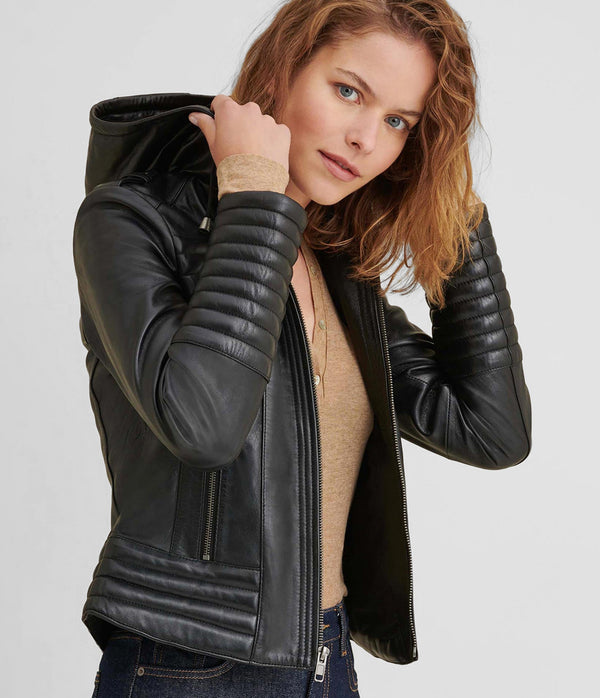 Callie Performance Leather Rider Jacket