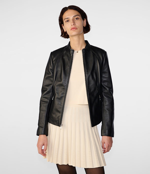 Meg Leather Scuba Jacket