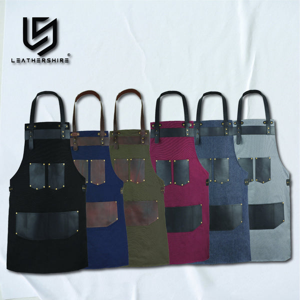 The Greater Manchester Leather and Canvas Apron