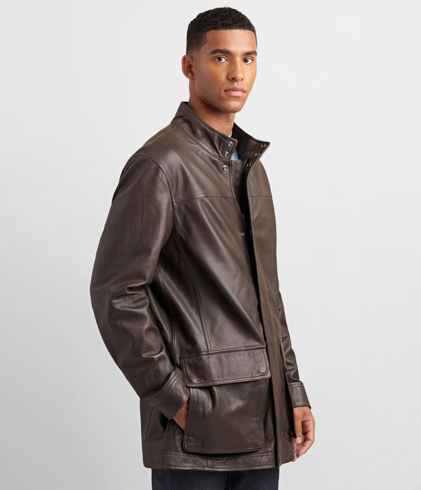 Genuine Leather Car Coat