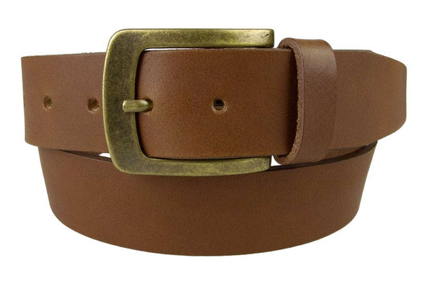 Tan Leather Jeans Belt