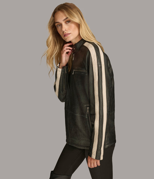 Presley Oversized Striped Boyfriend Racer