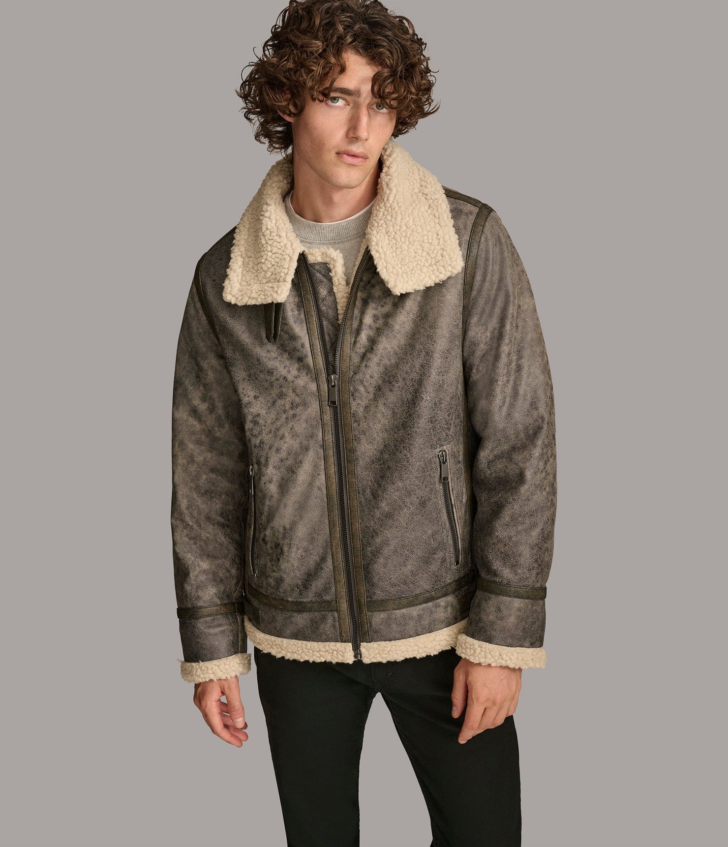 Xander Aviator With Faux Shearling