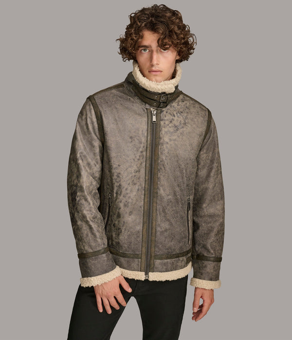 Xander Aviator With Faux Shearling