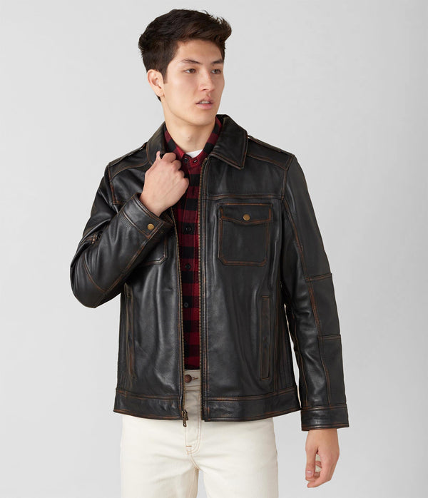 Matthew Genuine Leather Jacket