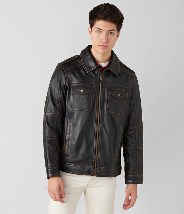 Matthew Genuine Leather Jacket