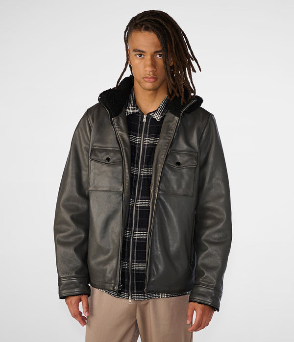 Joshua Shearling Jacket With Removable Hood