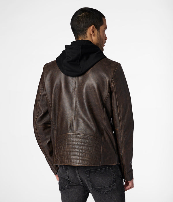 Jaxson Hooded Moto Jacket