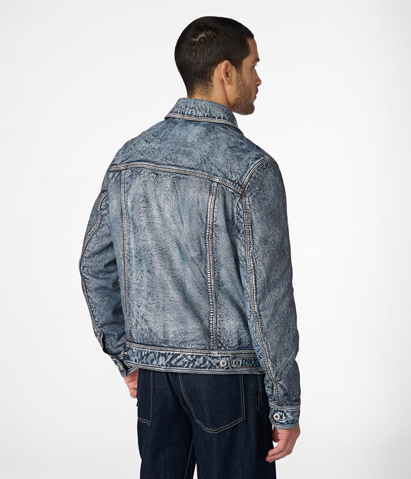 Chase Leather Jean Jacket