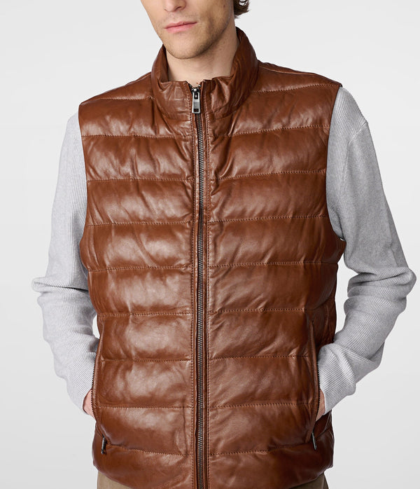 Max Distressed Leather Vest