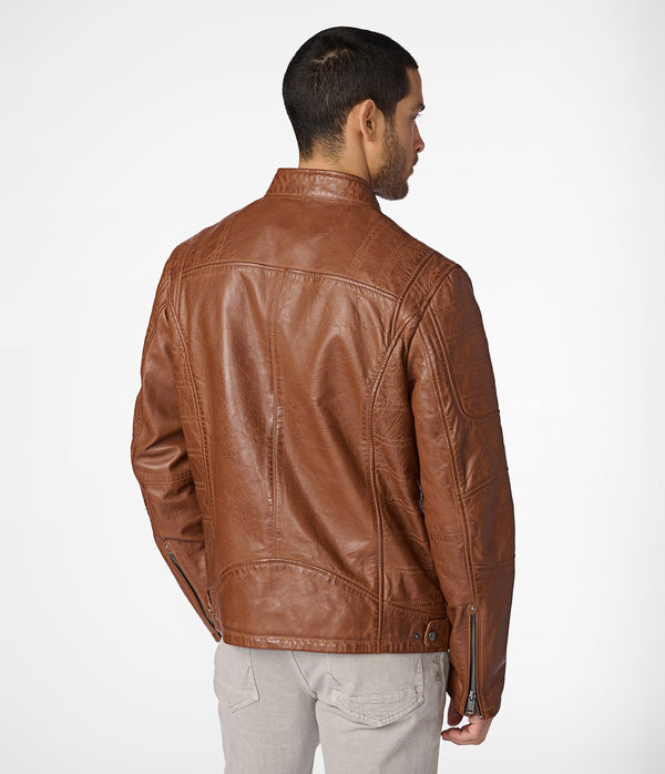 Josh Leather Moto Jacket