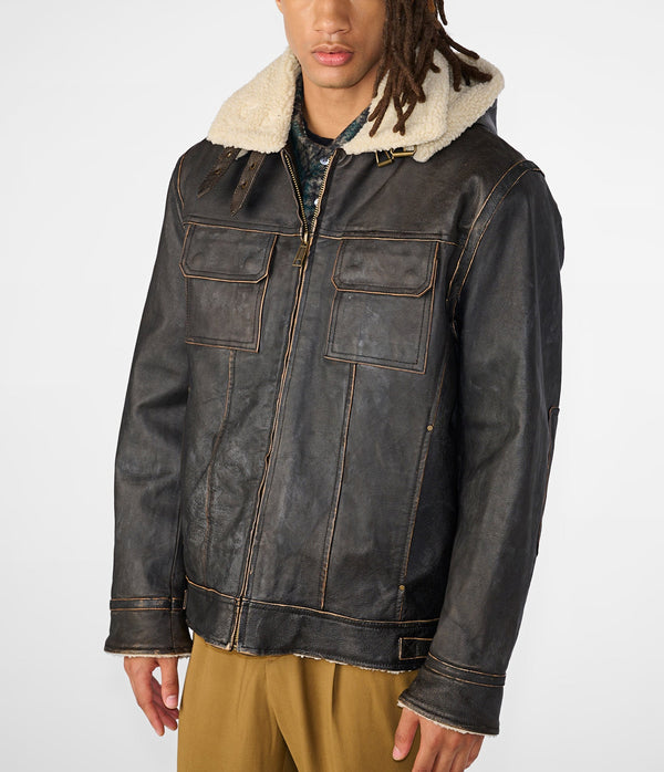 Emmett Classic Leather Bomber