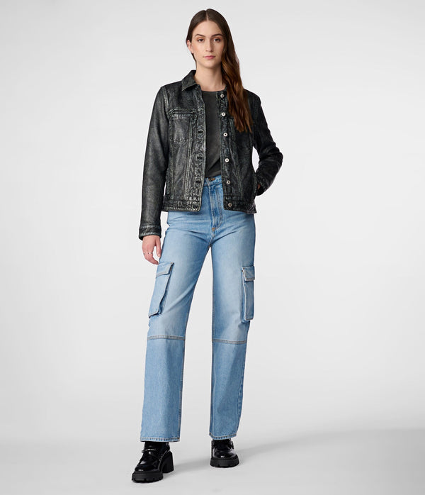 Addison Leather Denim Jacket