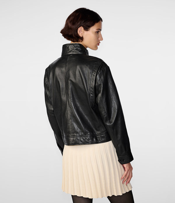 Diana Cropped Moto Jacket