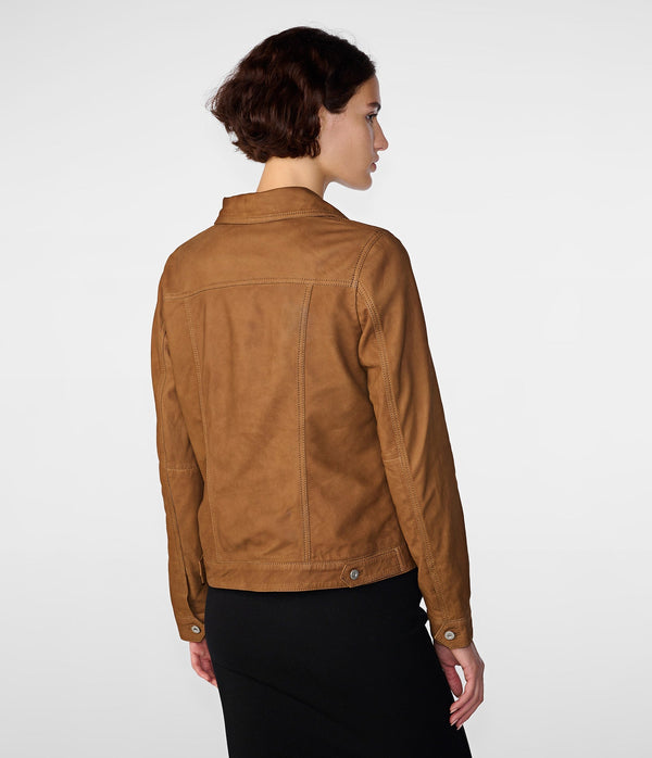 Chloe Leather Trucker Jacket