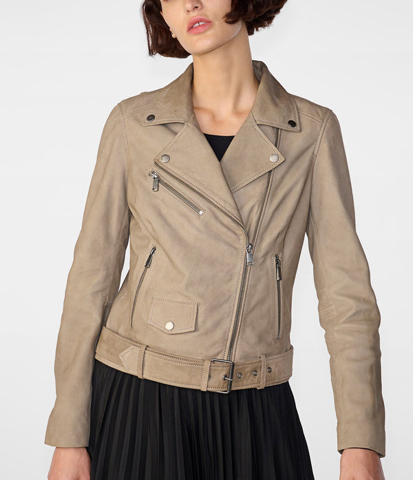 Delilah Moto Jacket With Belt