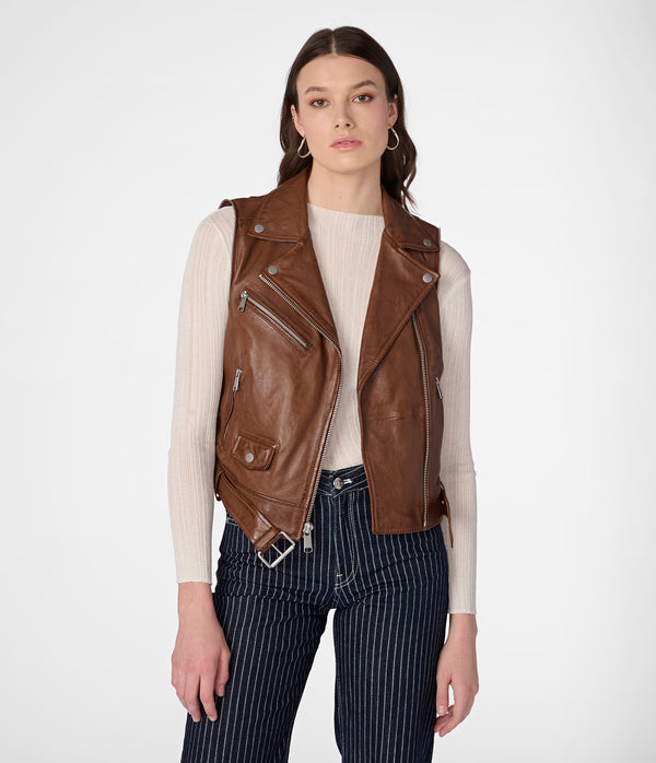 Camila Covertible 2 in 1 Vest Moto Jacket