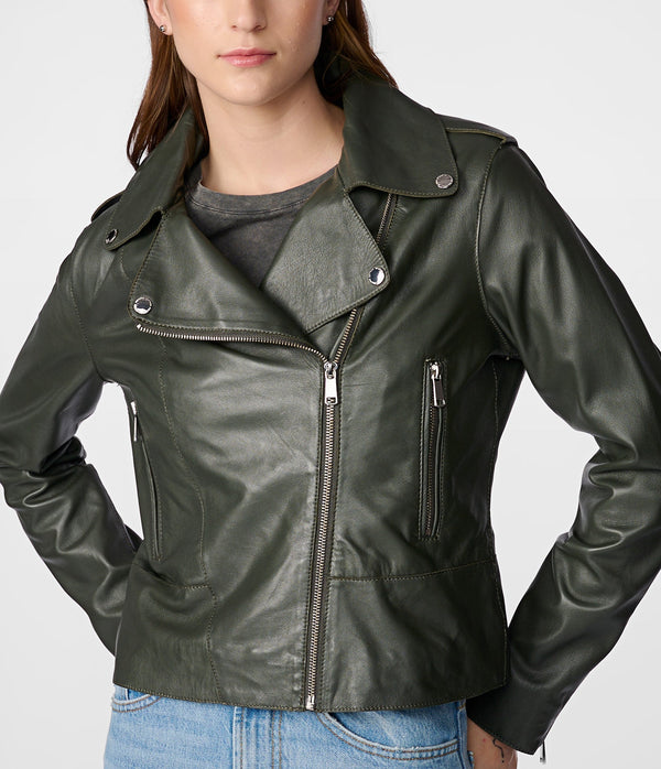 Paige Leather Moto Jacket