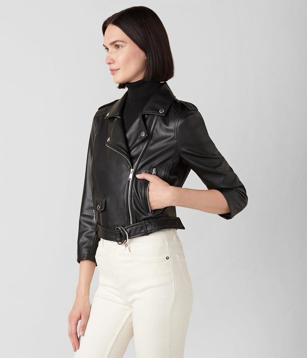 Alexia Faux Leather Moto Jacket