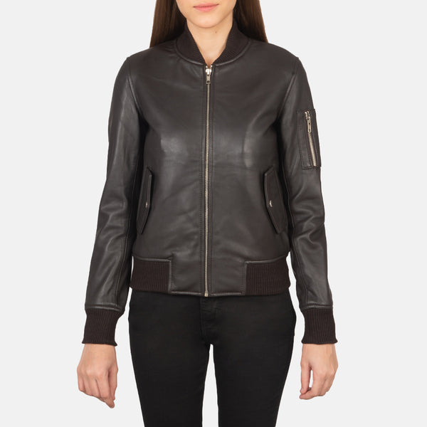 Ava Ma-1 Leather Bomber Jacket