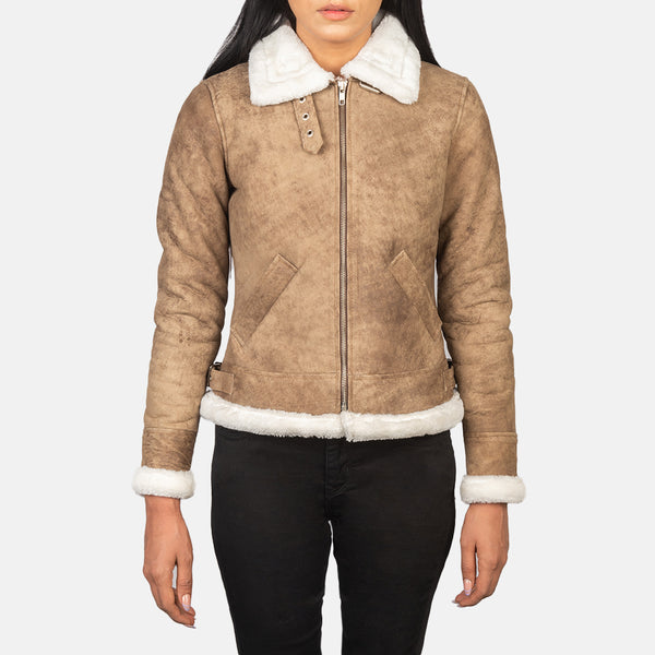 Sherilyn B-3  Leather Bomber Jacket