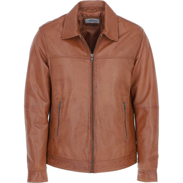 Men's Leather Brando Jacket Tan: awl-brando