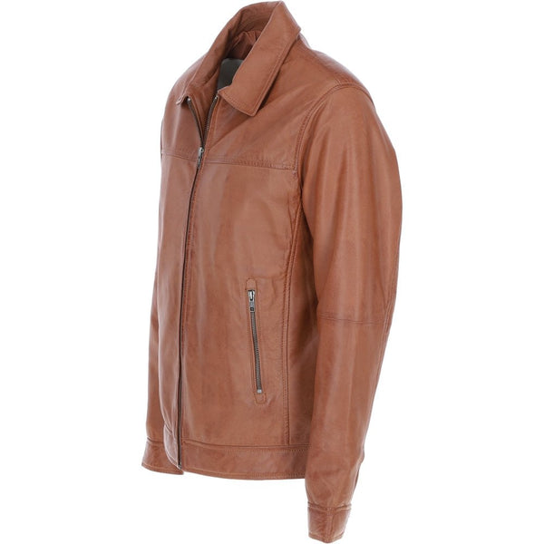 Men's Leather Brando Jacket Tan: awl-brando