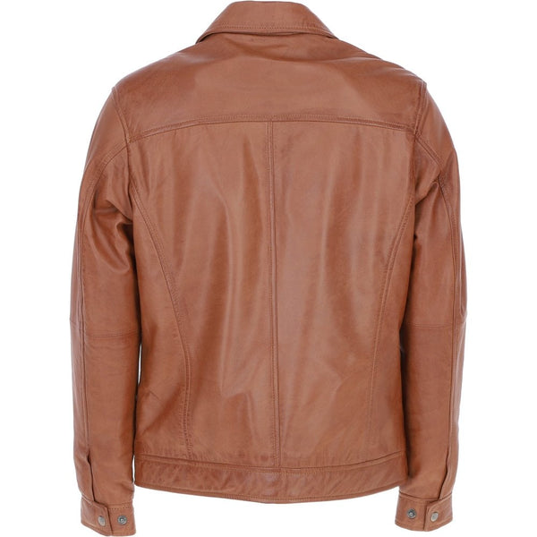 Men's Leather Brando Jacket Tan: awl-brando