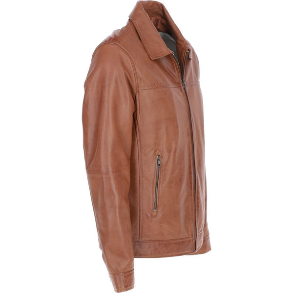 Men's Leather Brando Jacket Tan: awl-brando