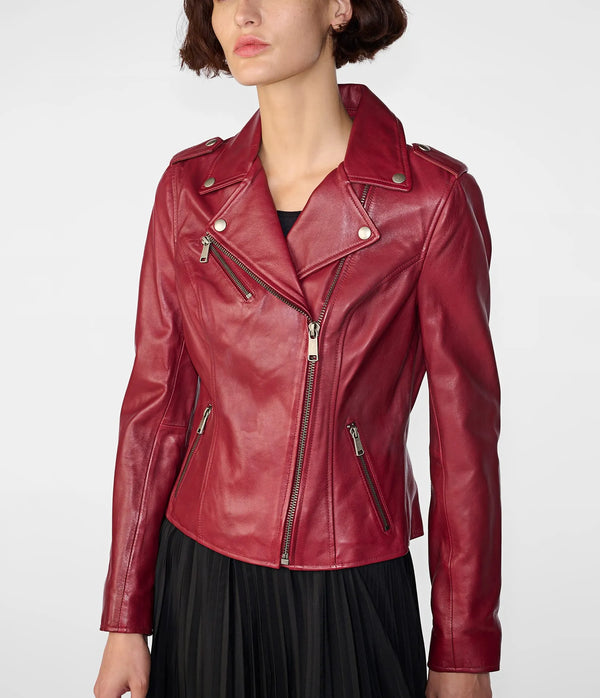 Madeline Asymmetrical Leather Jacket