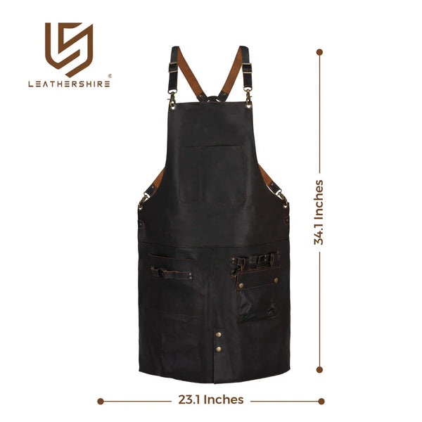 The Cambridgeshire Full Grain Leather Crossback Working Apron