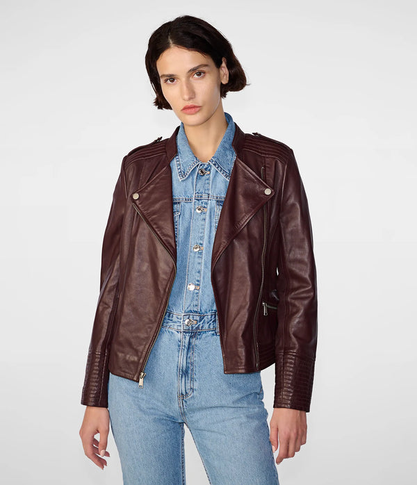 Monica Asymmetrical Leather Jacket