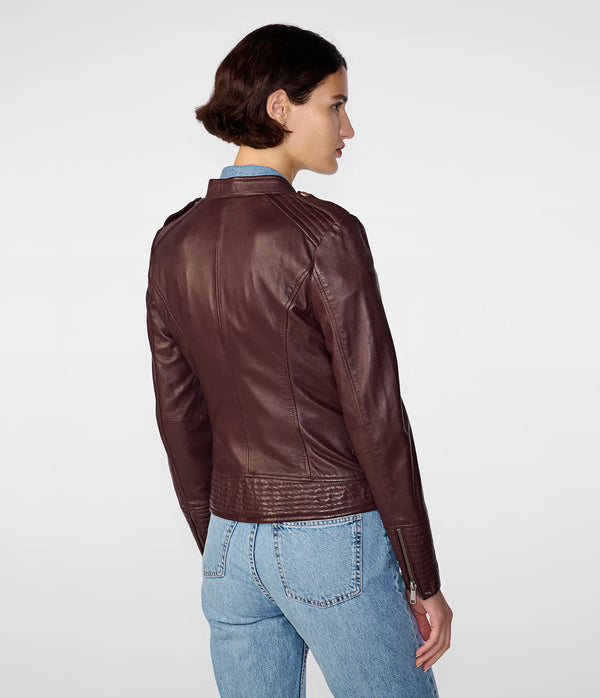 Monica Asymmetrical Leather Jacket