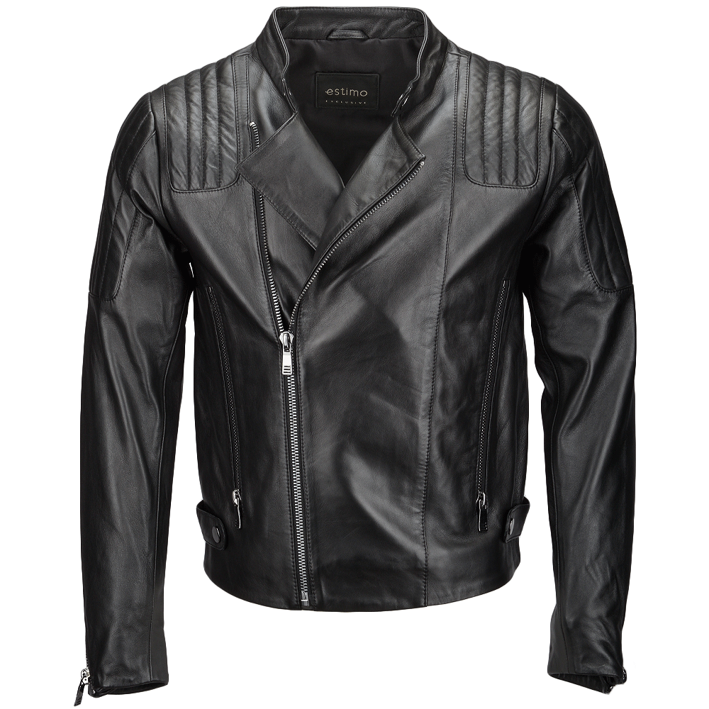 Vegetable Tanned Ribbed Leather Jacket Black : Vespa